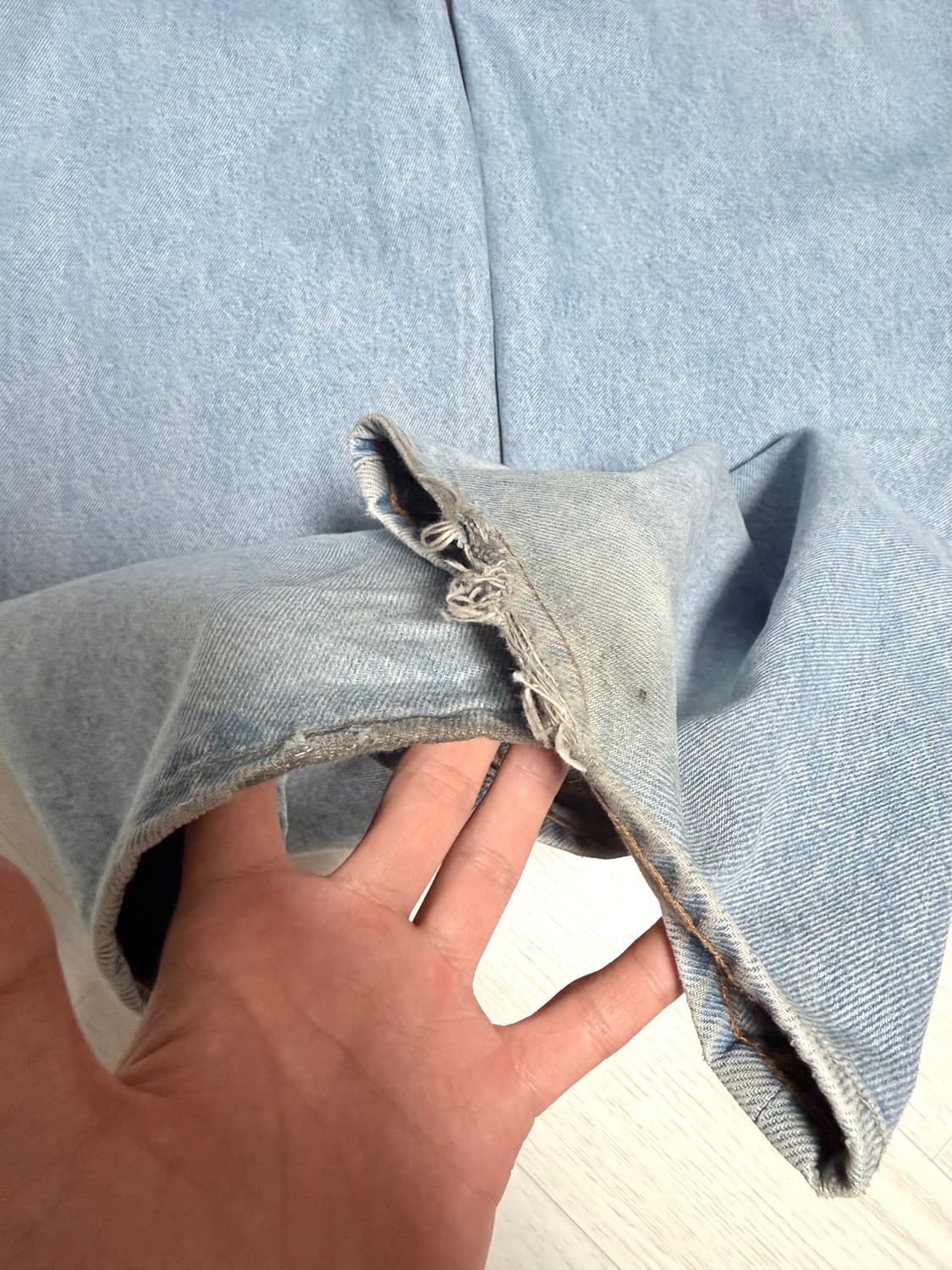 슈프림 22fw 배기 진 라이트 블루 연청 데님팬츠 상품이미지5