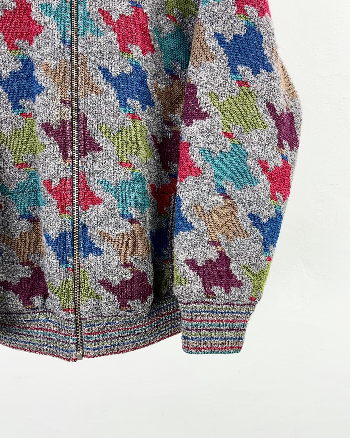 미쏘니 스포츠 멀티 셰브론 리버서블 퀼팅 니트 집업 자켓 상품이미지6