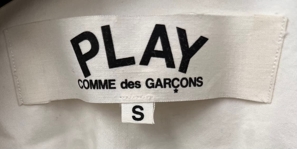 꼼데가르송 PLAY 화이트 셔츠 S 상품이미지3