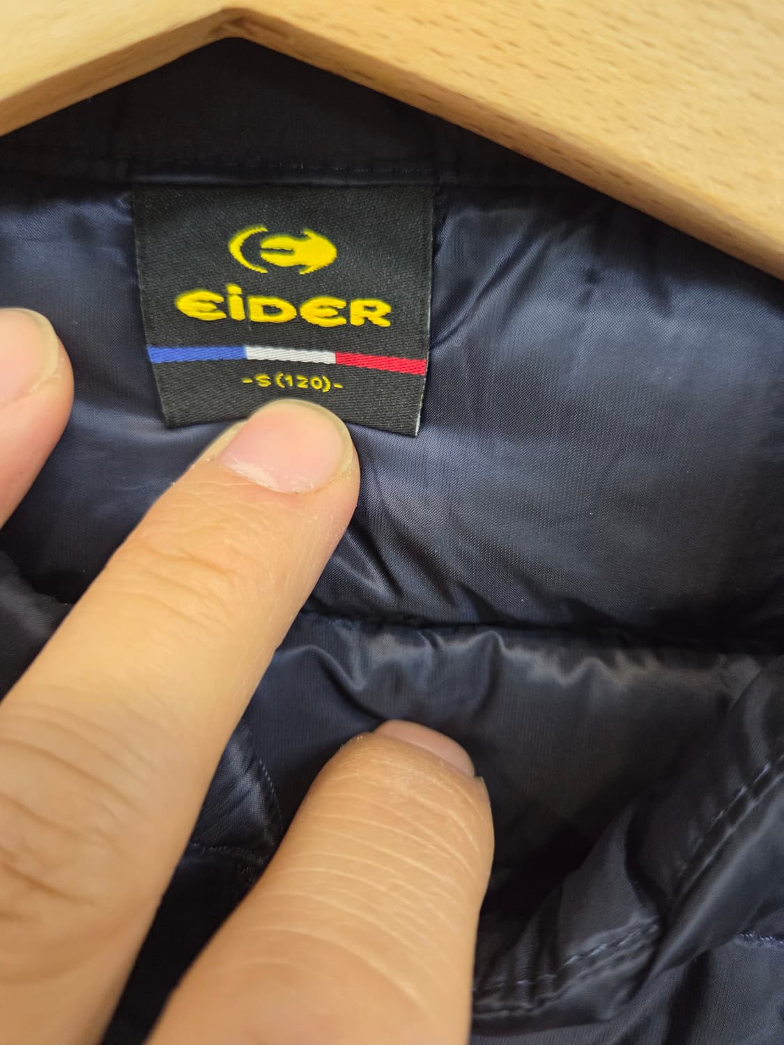 아이더 키즈 경량패딩 120 네이비 상품이미지3