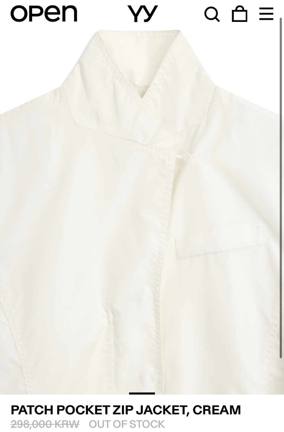 OPEN YY PATCH POKET ZIP JACKET, CREAM 상품이미지7