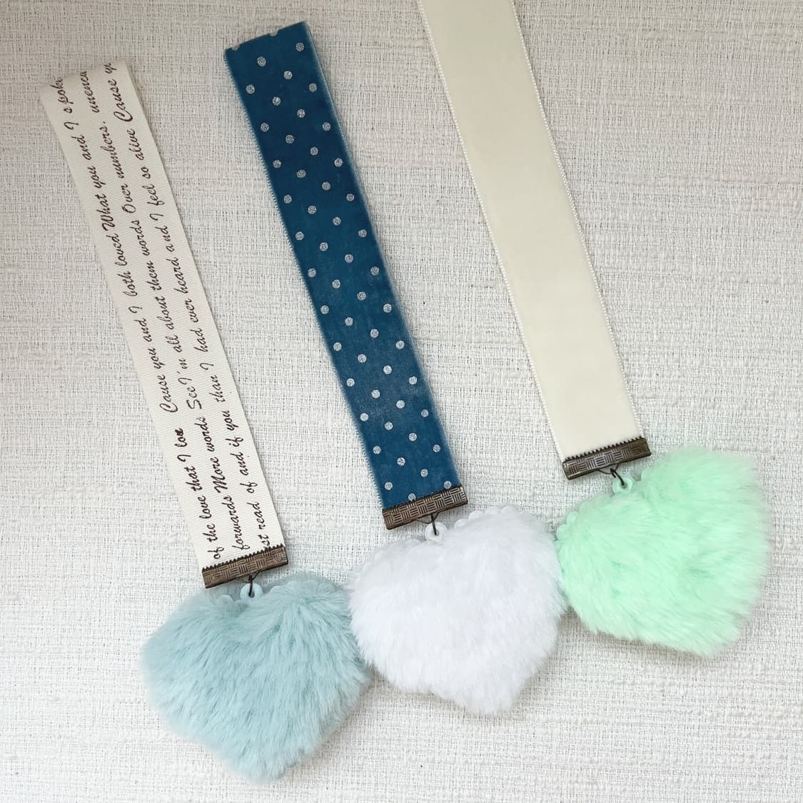 블루 솜하트 책갈피 ⊰blue fluffy heart⊱ bookmark 상품이미지3