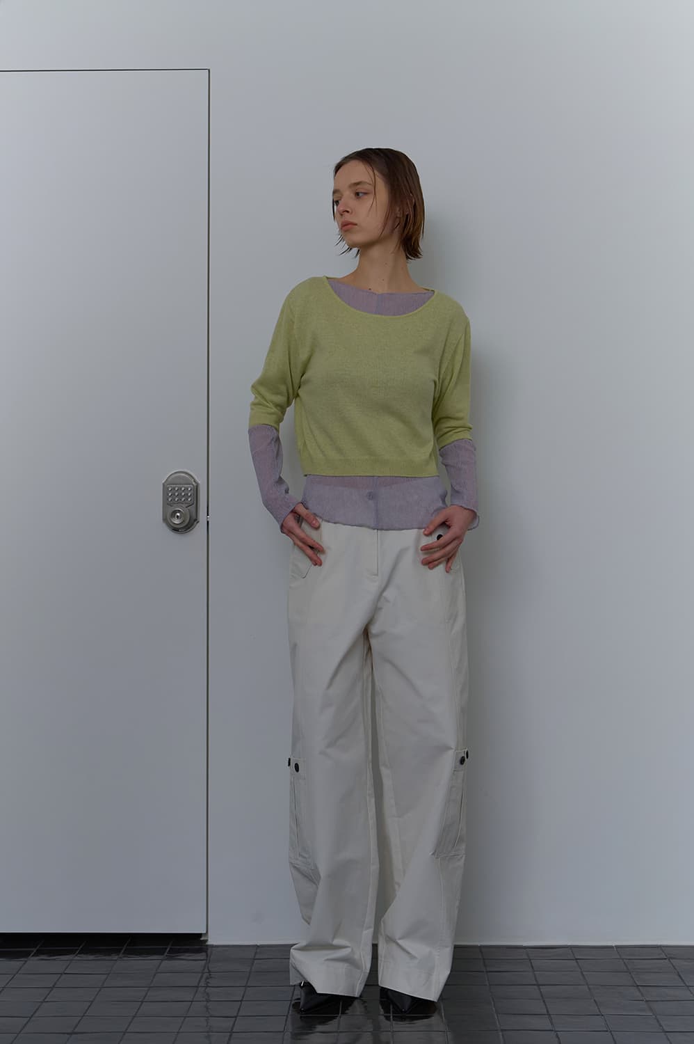 언레스 unless 니트 반팔 상품이미지2