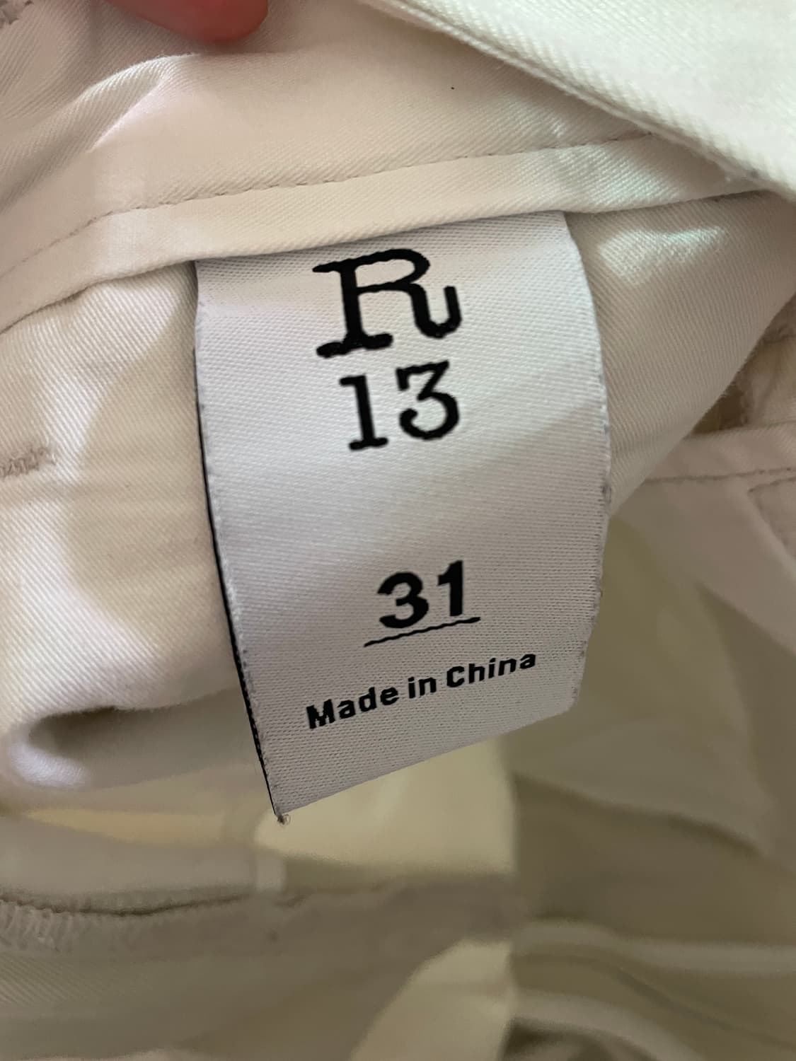 R13 화이트 코튼 팬츠 상품이미지5