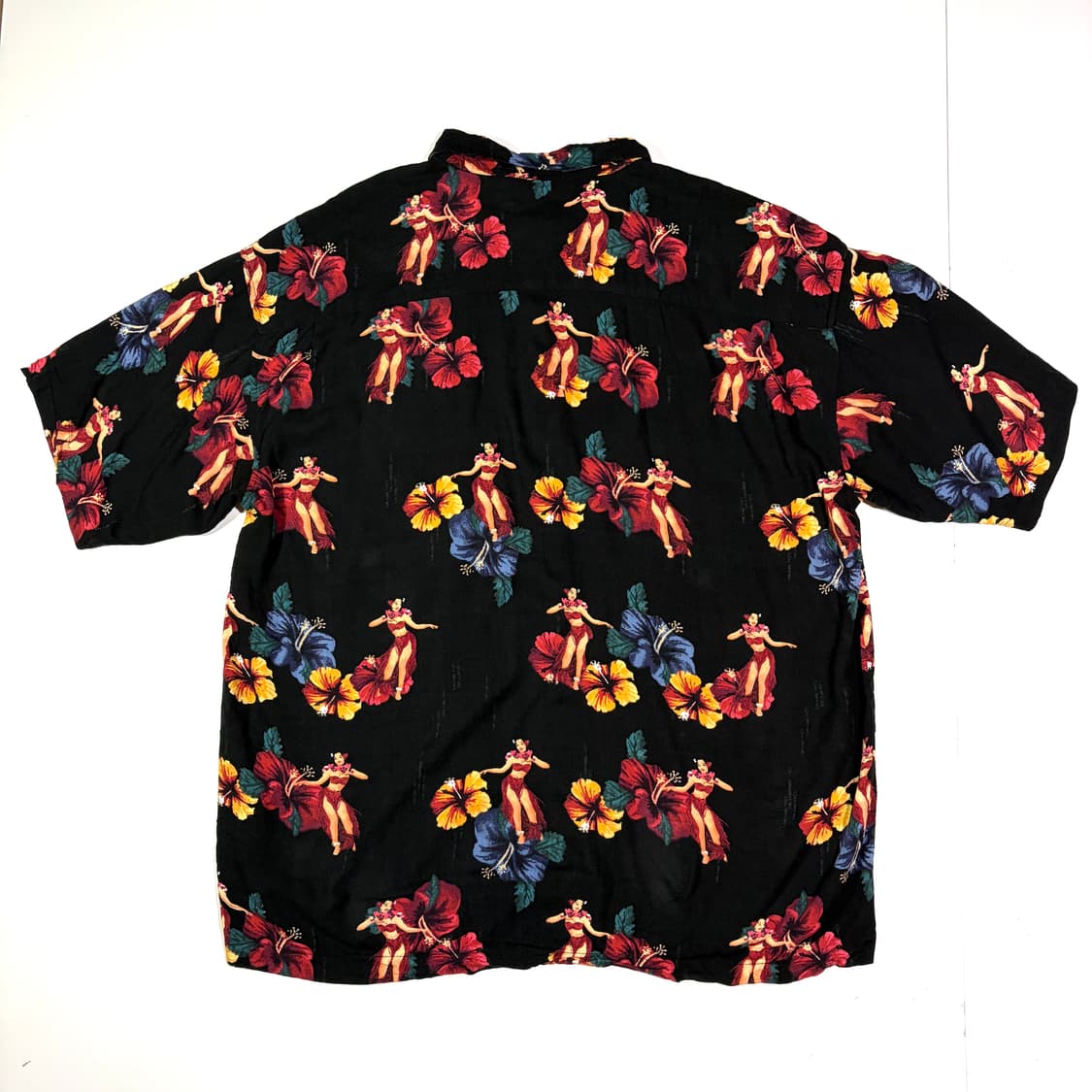 Knights Bridge 블랙 플라워걸 하와이안 셔츠 2XL 상품이미지2