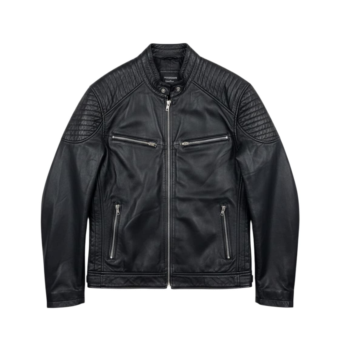 (XL) PETERJOHN leather 천연가죽 라이더 자켓 블랙 상품이미지1