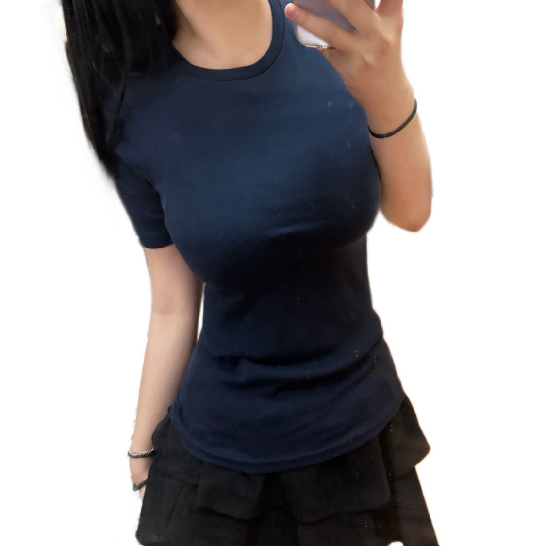 갭 딱붙핏 네이비 반팔티셔츠 상품이미지2