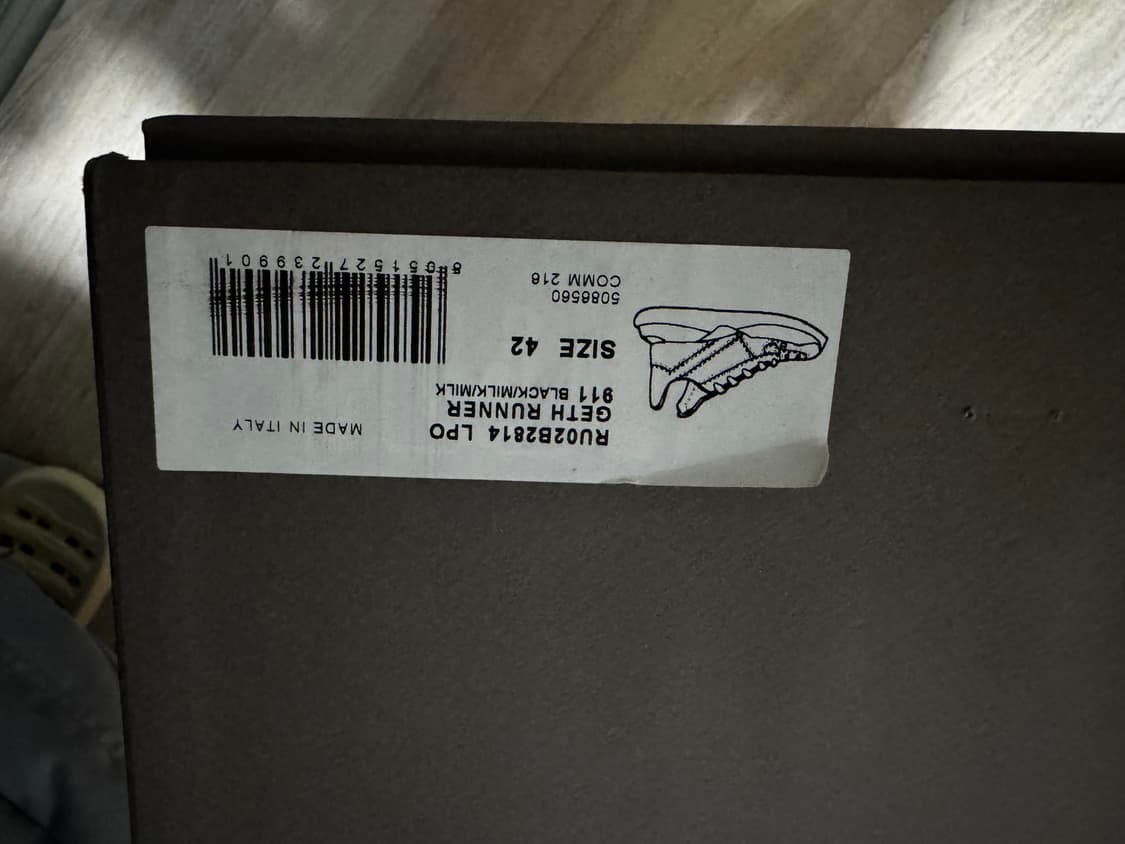 릭오웬스 22시즌 게스 러너 블랙밀크 42사이즈 상품이미지8