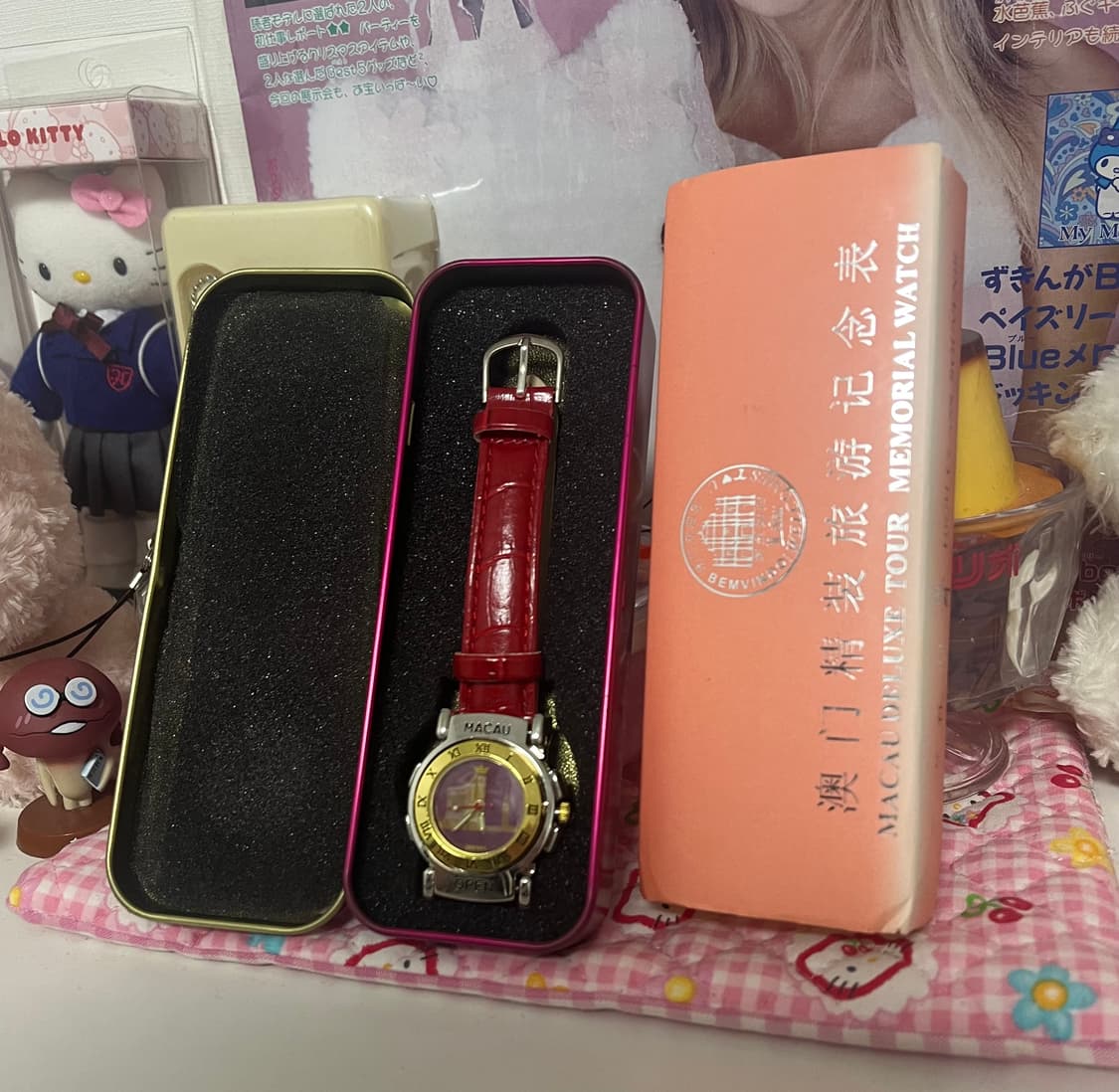 빈티지 마카오 손목시계 고전 시계 렌티큘러 유니크 주사위 시계 상품이미지1