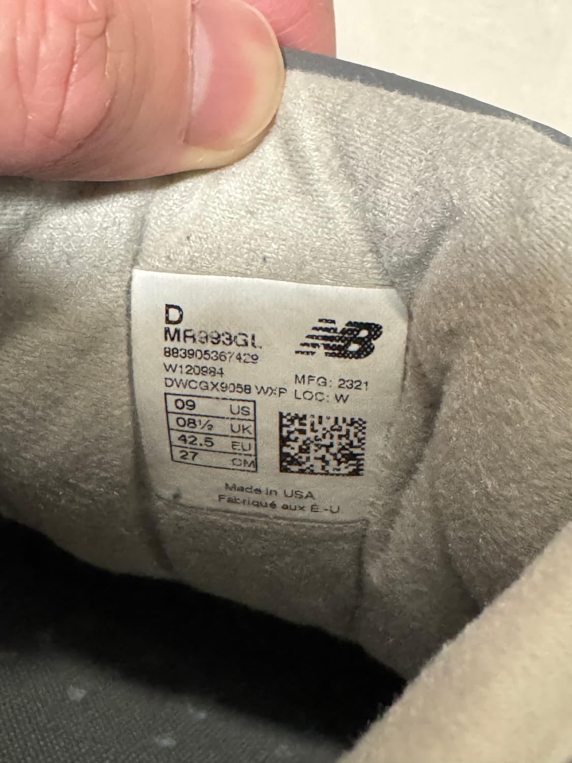 뉴발란스 993 그레이 270 D 상품이미지5