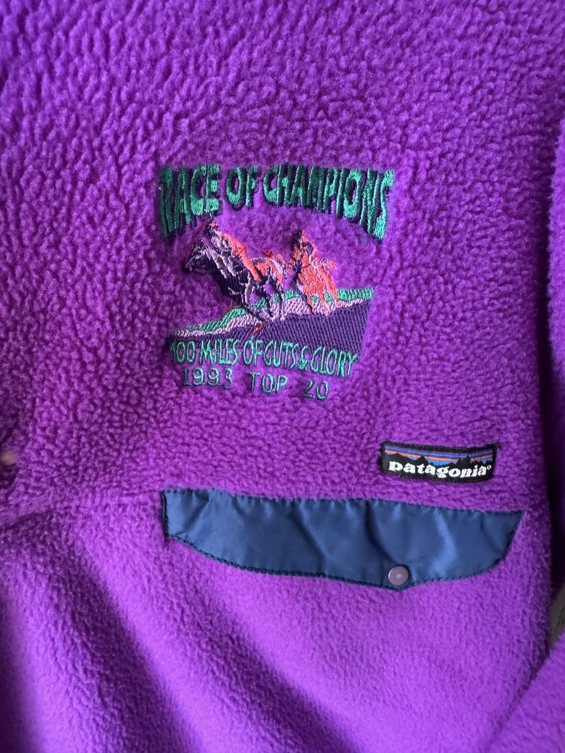 90s 파타고니아 신칠라 스냅-T 커스텀 퍼플/블루 자메이카 상품이미지2