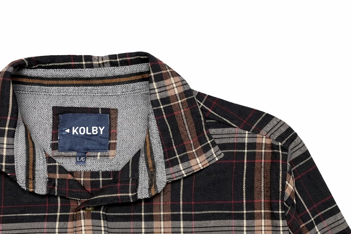 JPN 일본 빈티지 y2k 아메카지 브라운 블랙 플란넬 체크 셔츠 L 상품이미지5