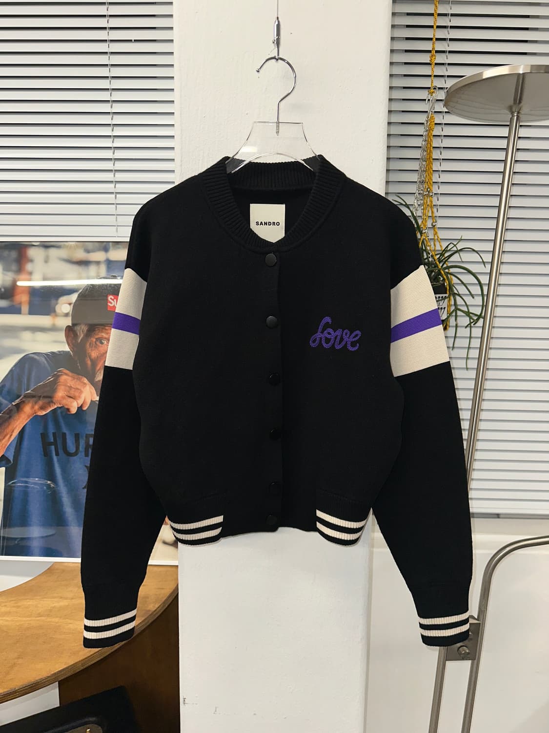 1)산드로 울 바시티 크롭 자켓 1 상품이미지5