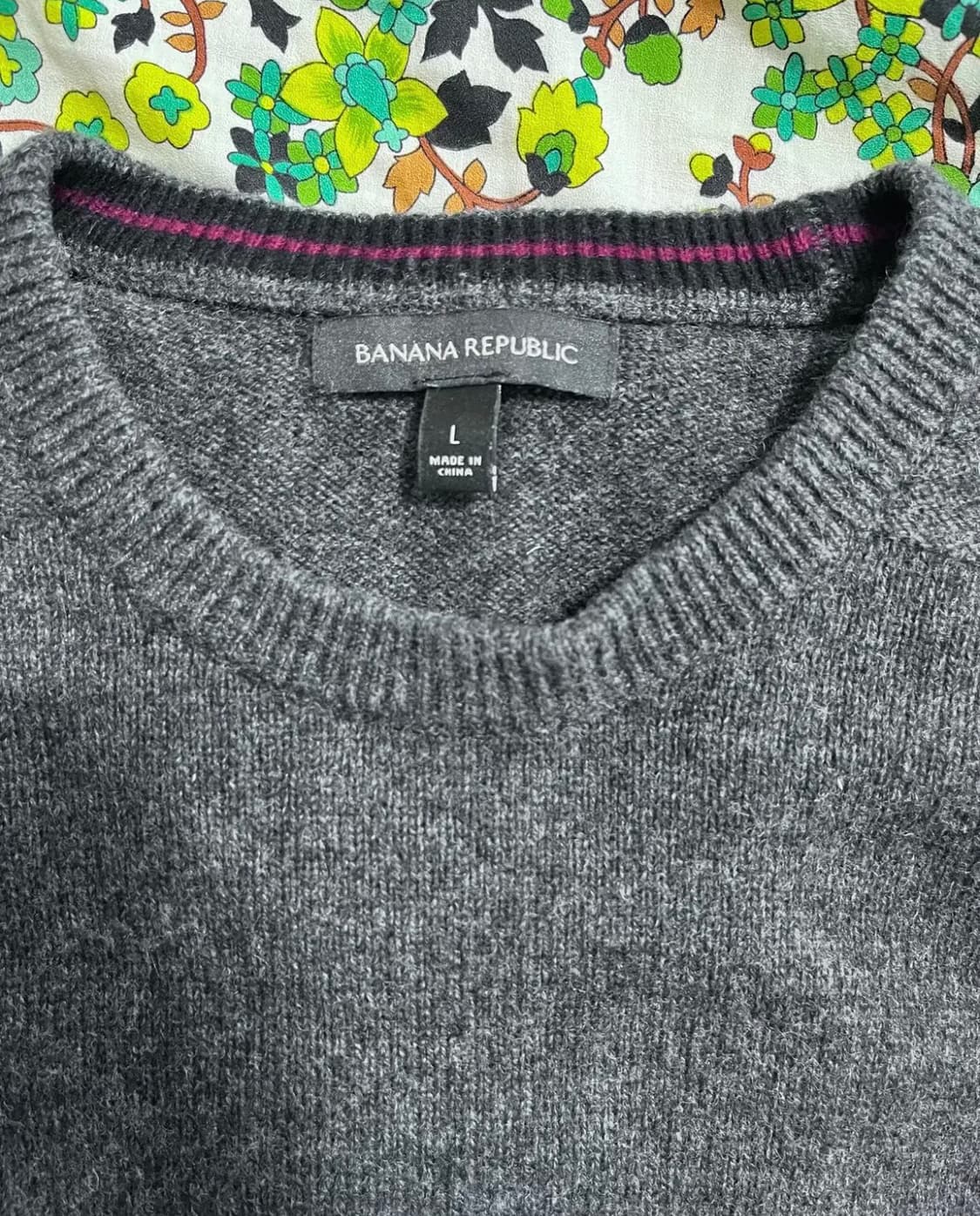 바나나리퍼블릭 남성 그레이 라운드울니트 상품이미지5