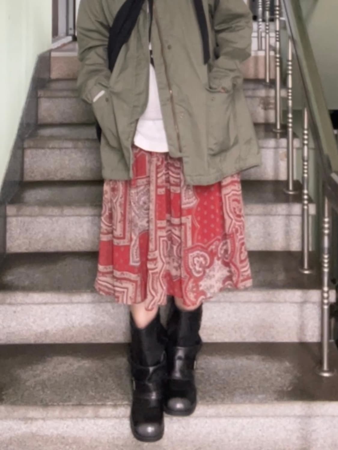 빈티지 페이즐리 쉬폰 스커트 상품이미지2