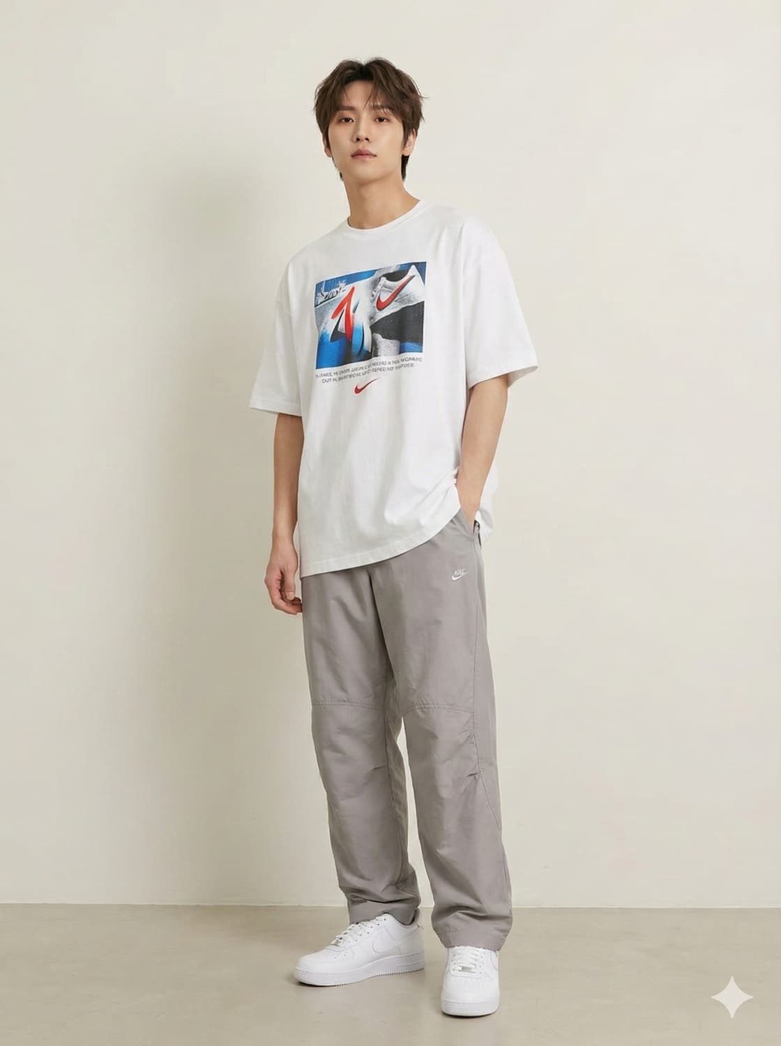 나이키 그레이 나일론 팬츠_M 상품이미지1