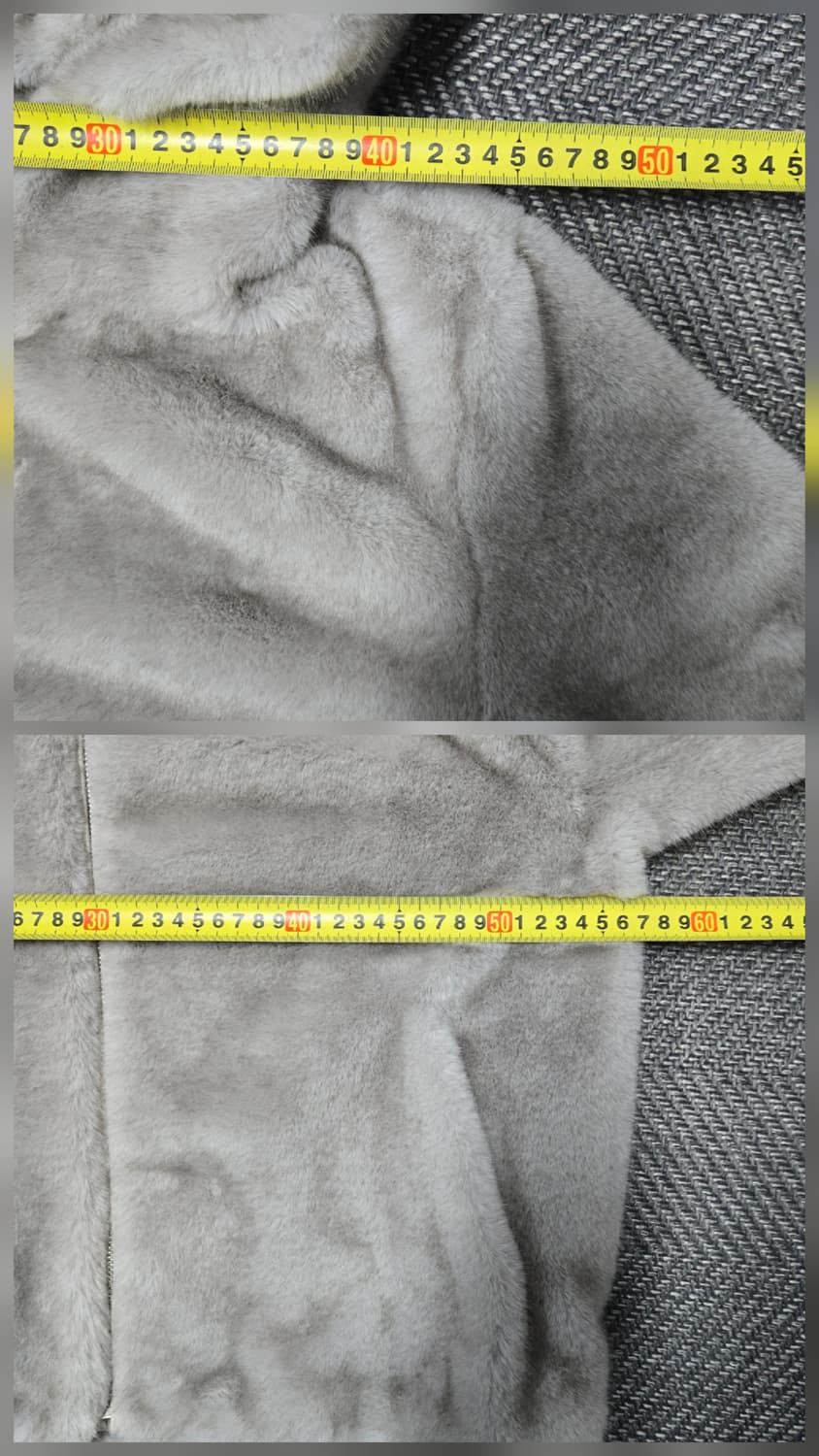 레프트서울 페이크퍼 후드 자켓 그레이 상품이미지7