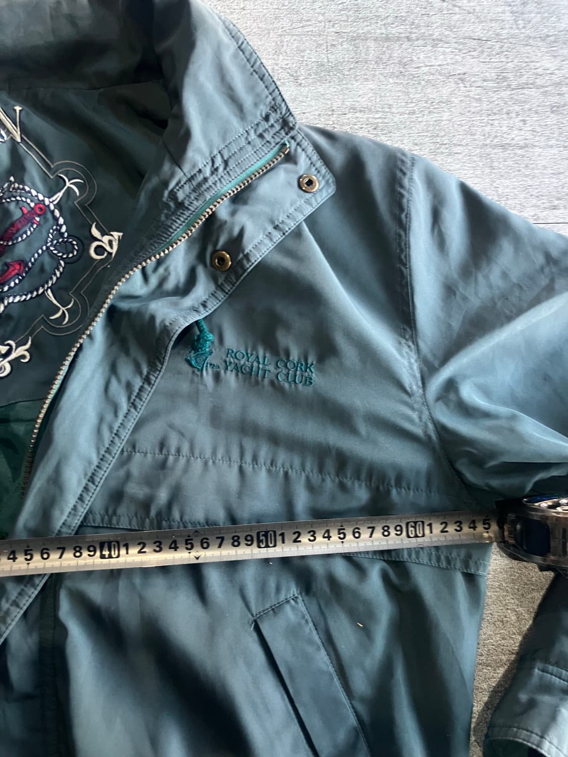 일본빈티지 Royalcork 올드스쿨아메카지 명화 아방핏 봄버블루종자켓 상품이미지4