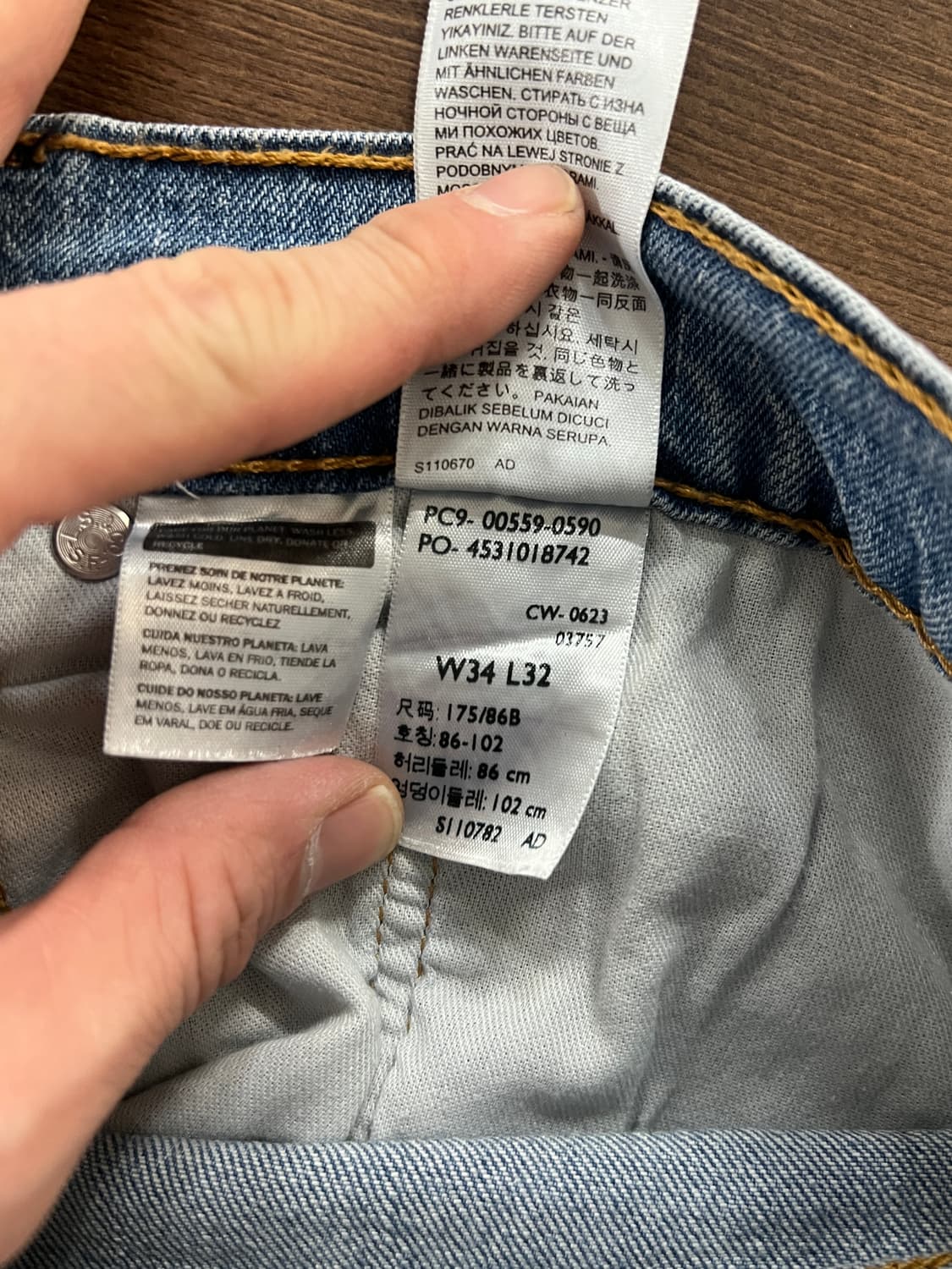 Levis 리바이스 559 릴렉스드 스트레이트핏 연청 데님 팬츠 상품이미지8