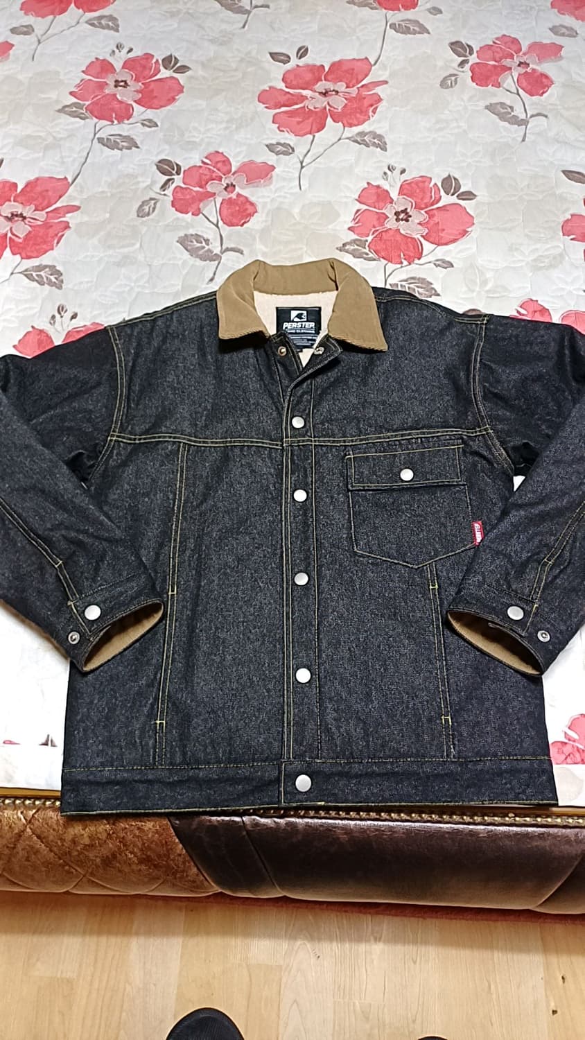 퍼스텝 뽀글이 겨울데님자켓 실측100 가슴56 기장72 상품이미지1