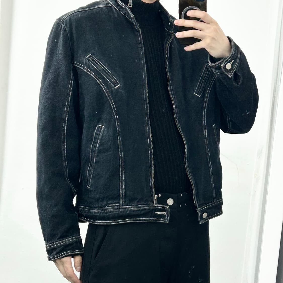 캘빈클라인 쉐르파 데님 바이커 자켓 상품이미지2