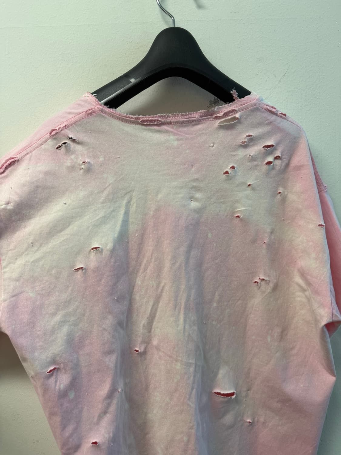 빈티지 페이딩 pink+white 색감 distressed 티셔츠 상품이미지9
