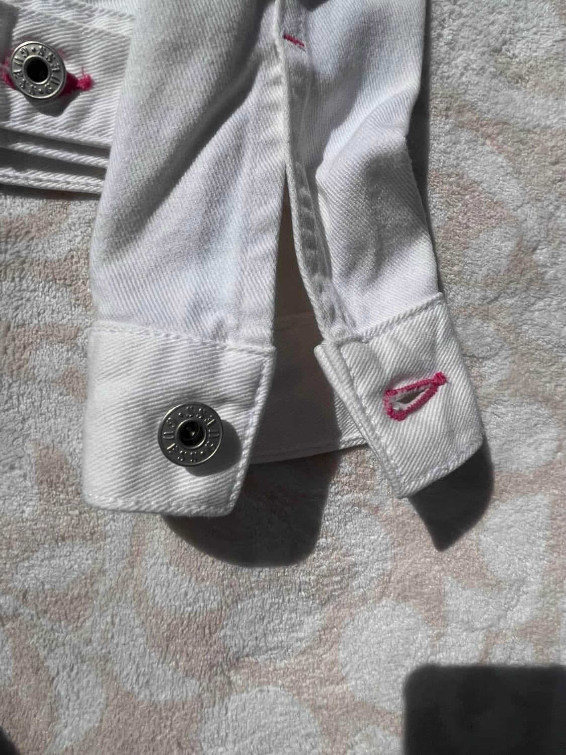 게스 히피 y2k 화이트 트러커자켓 상품이미지6