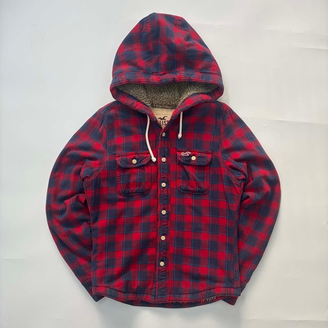 홀리스터 y2k 투포켓 양털 울프죠 셔츠 자켓(M) 상품이미지2