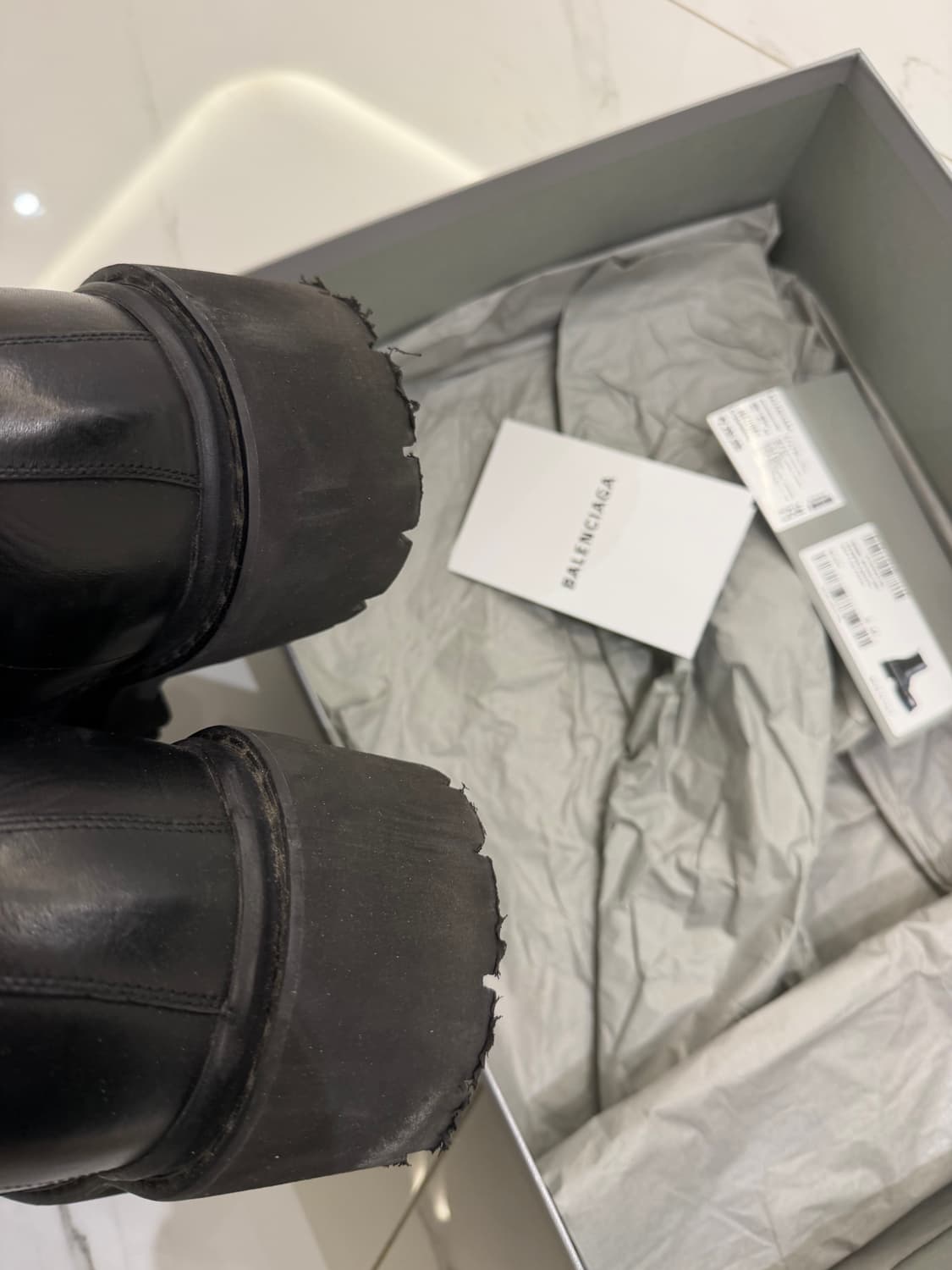 [43] 발렌시아가 스톰퍼 부티 레더 상품이미지7