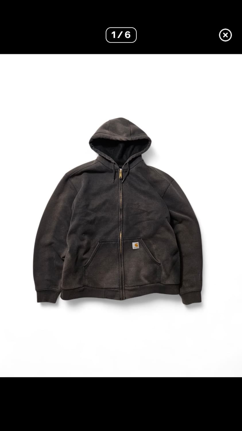 칼하트 하드페이딩 써멀 와플 후드 L 상품이미지1