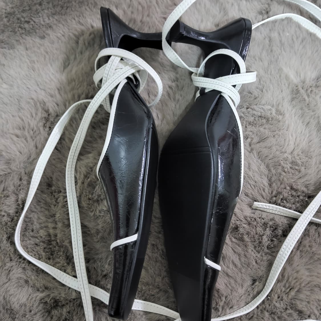 새상품 오르 orr 드레곤블루스 스트랩 펌프스 힐 스틸레토 36 230 상품이미지2