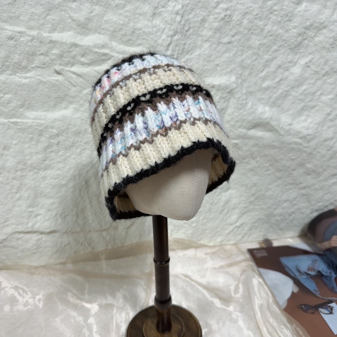 빈티지 울 니트  크위찬  모자 버킷햇 상품이미지2