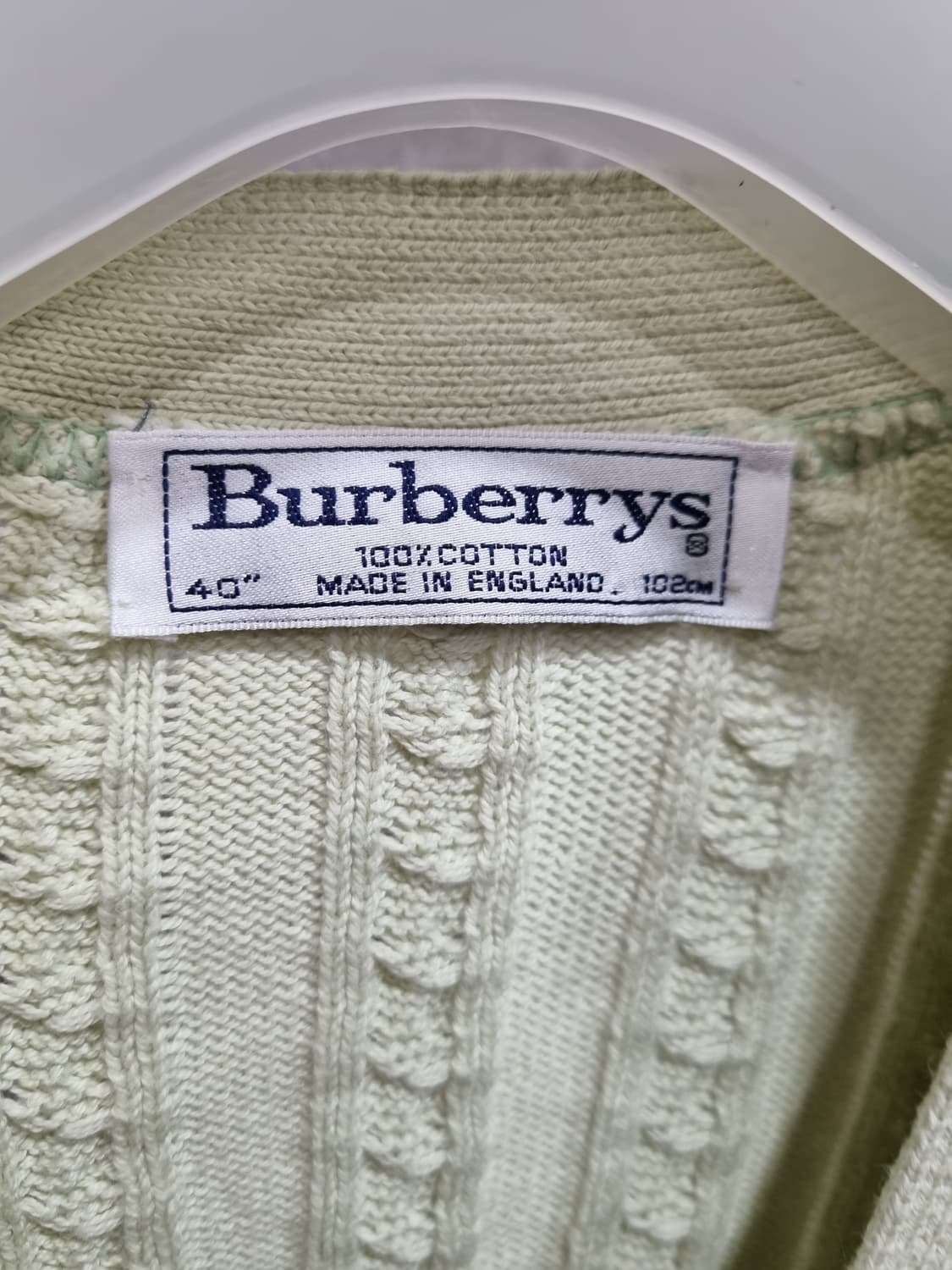 여성 90~95 버버리 케이블 가디건 구형 상품이미지3