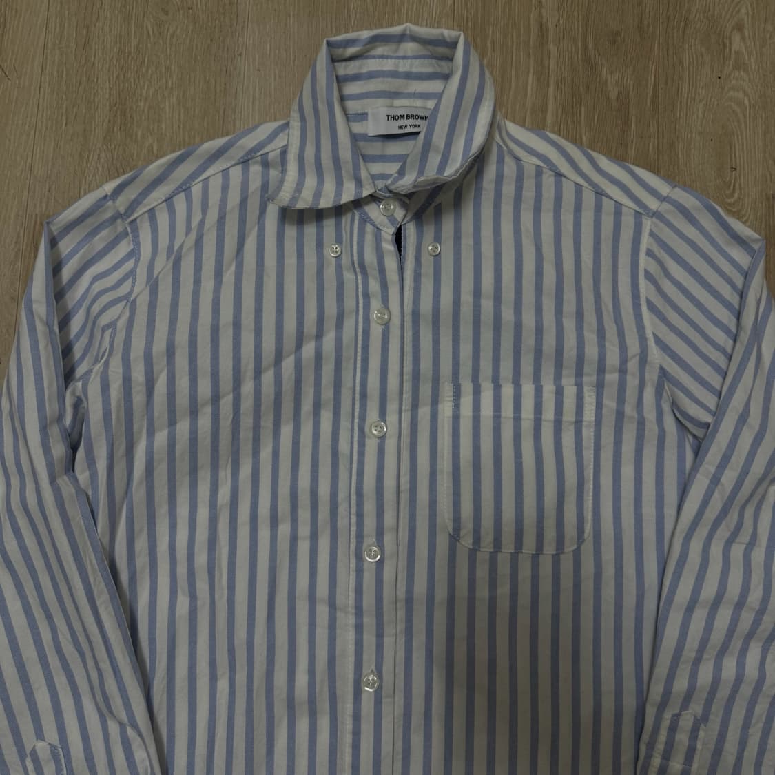 톰브라운 뉴욕 여성 스트라이프 롱 셔츠 S/90  상품이미지2