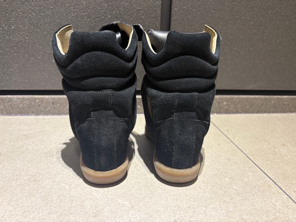 이자벨마랑 Bekett 베켓 스웨이드 벨크로 하이탑 스니커즈 블랙 상품이미지4