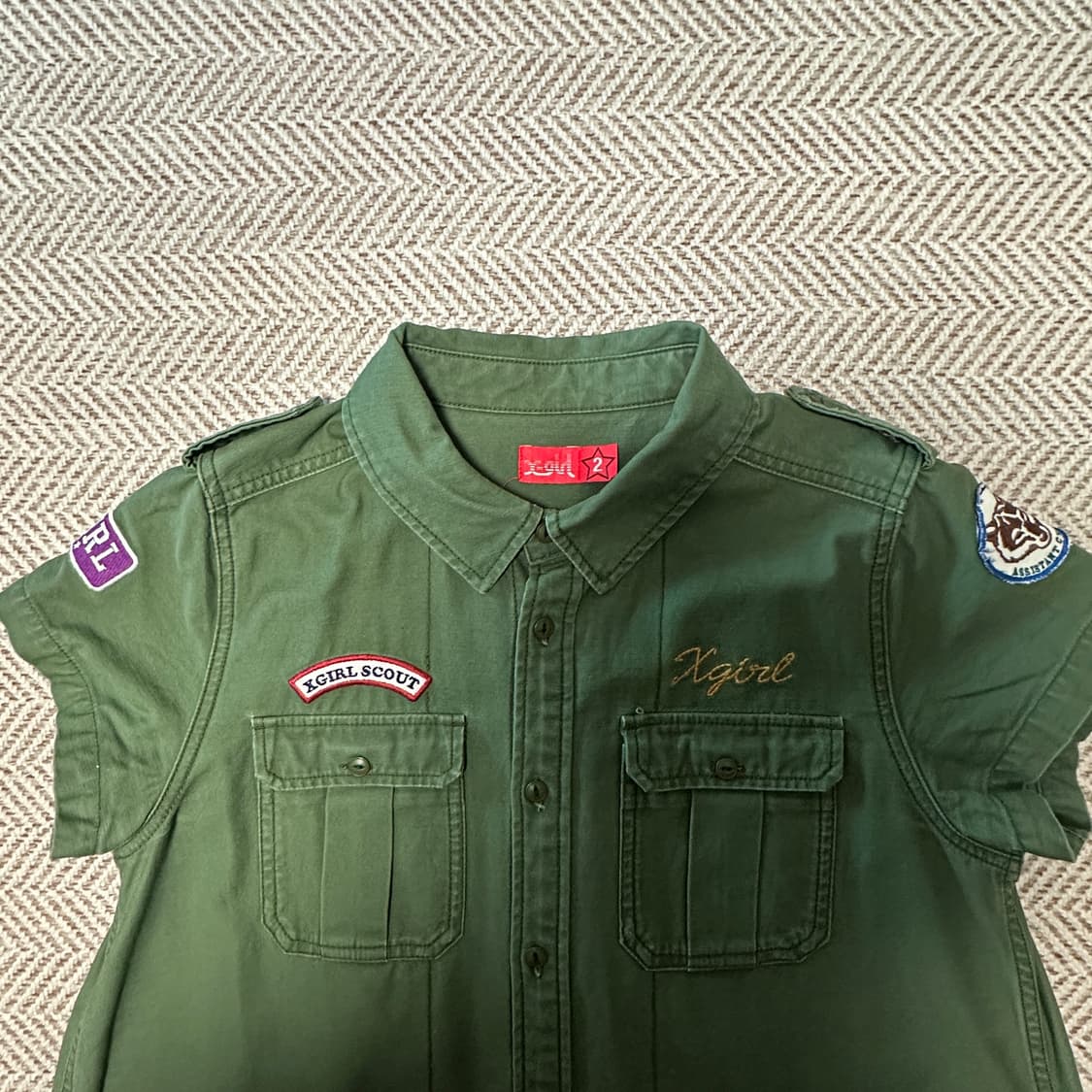 X-GIRL military onepiece 상품이미지3