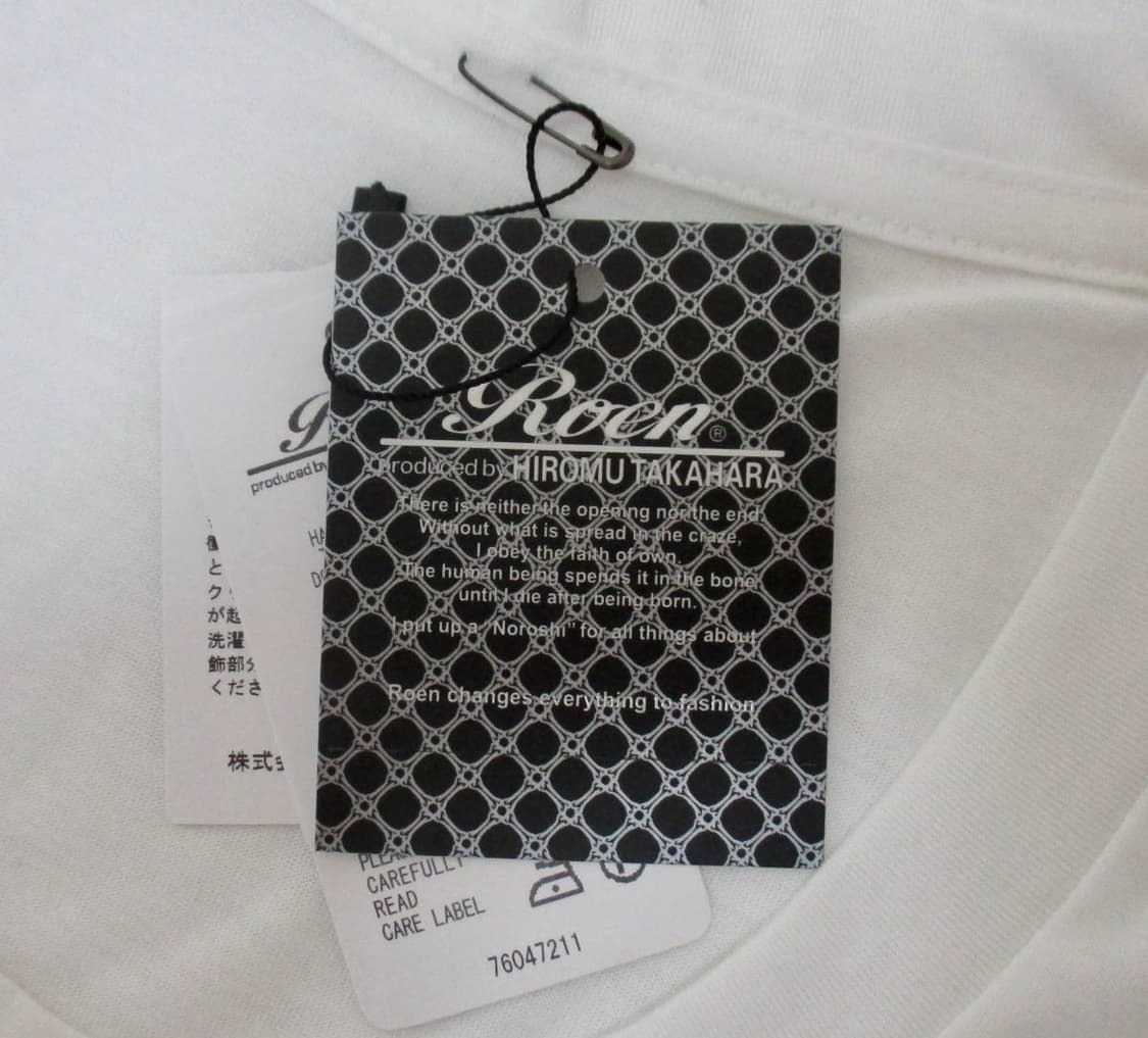 Roen 스컬 크리스탈 티셔츠 y2k 상품이미지5