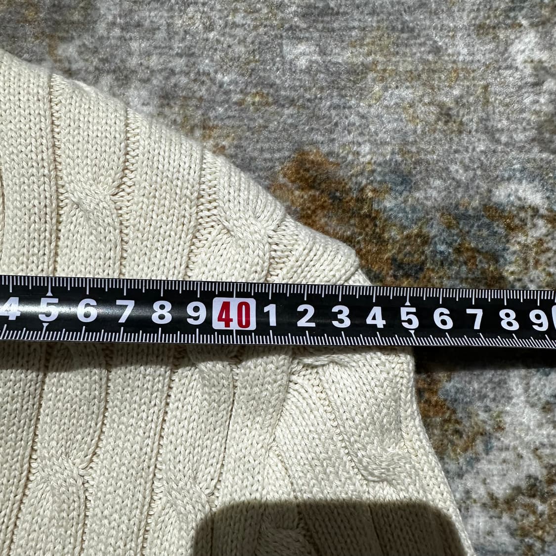 폴로 랄프로렌 네이비포니 브이넥 케이블 니트 상품이미지2