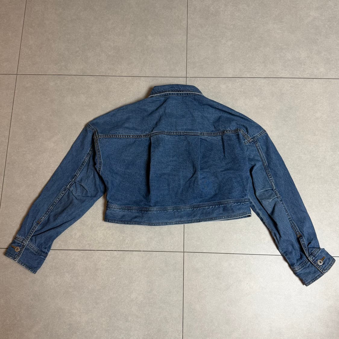 빔즈 크롭 데님 자켓 원사이즈 상품이미지2