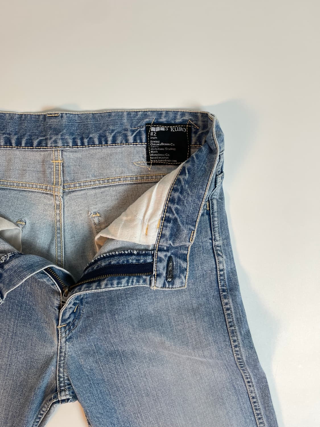 쿠로 워싱 데님 팬츠  상품이미지5