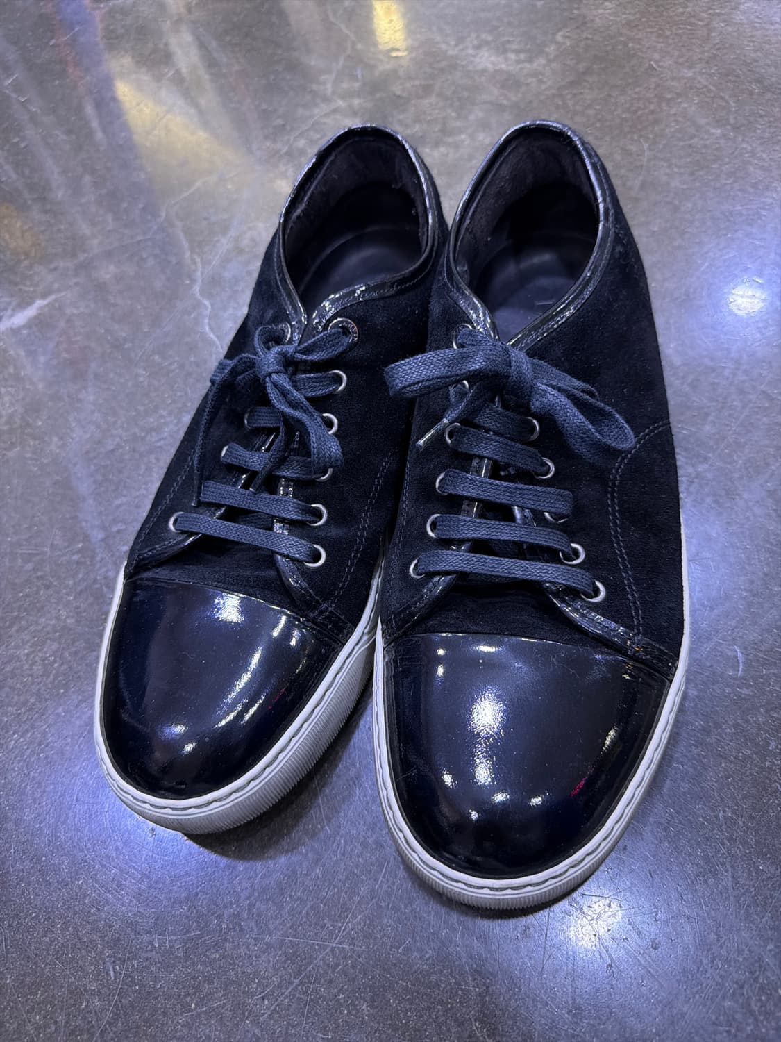 랑방 벨루어 스웨이드 스니커즈 블랙 8 사이즈 270 상품이미지2