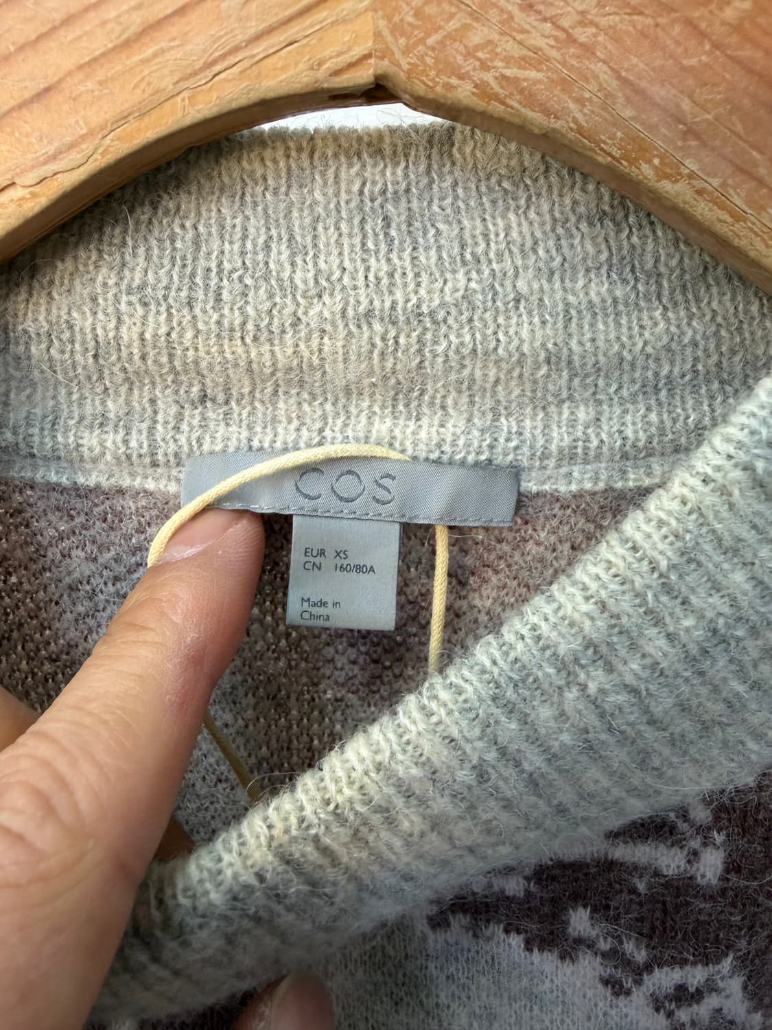 정품) COS 코스 여성 패턴 니트 스웨터 XS 상품이미지5