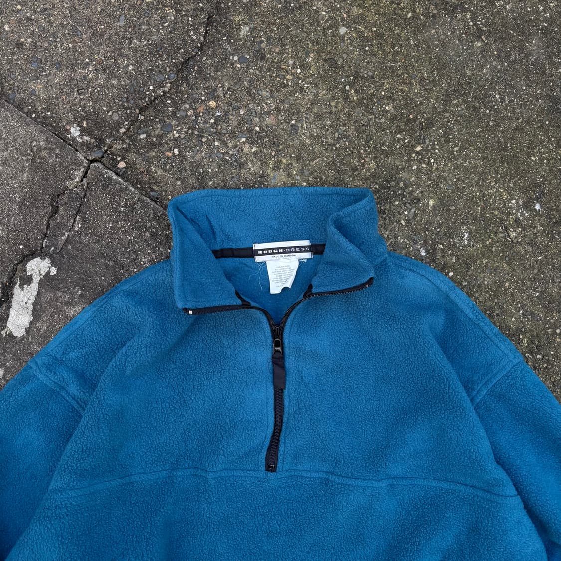 90s ROUGH.DRESS 블루 하프집업 플리스 L 상품이미지2