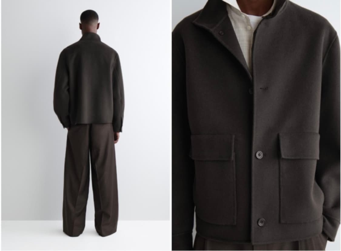 COS 울 해링턴 코트 자켓 브라운 25fw 상품이미지4