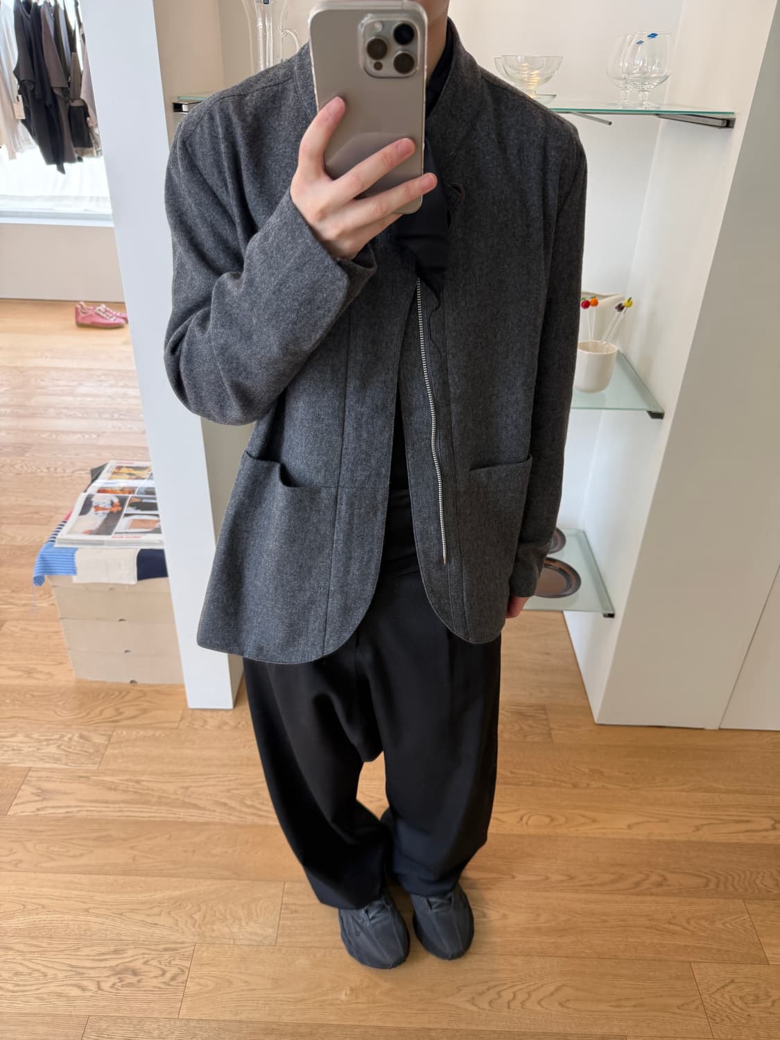 Riku umehara 리쿠 우메하라 crease jacket grey 상품이미지4