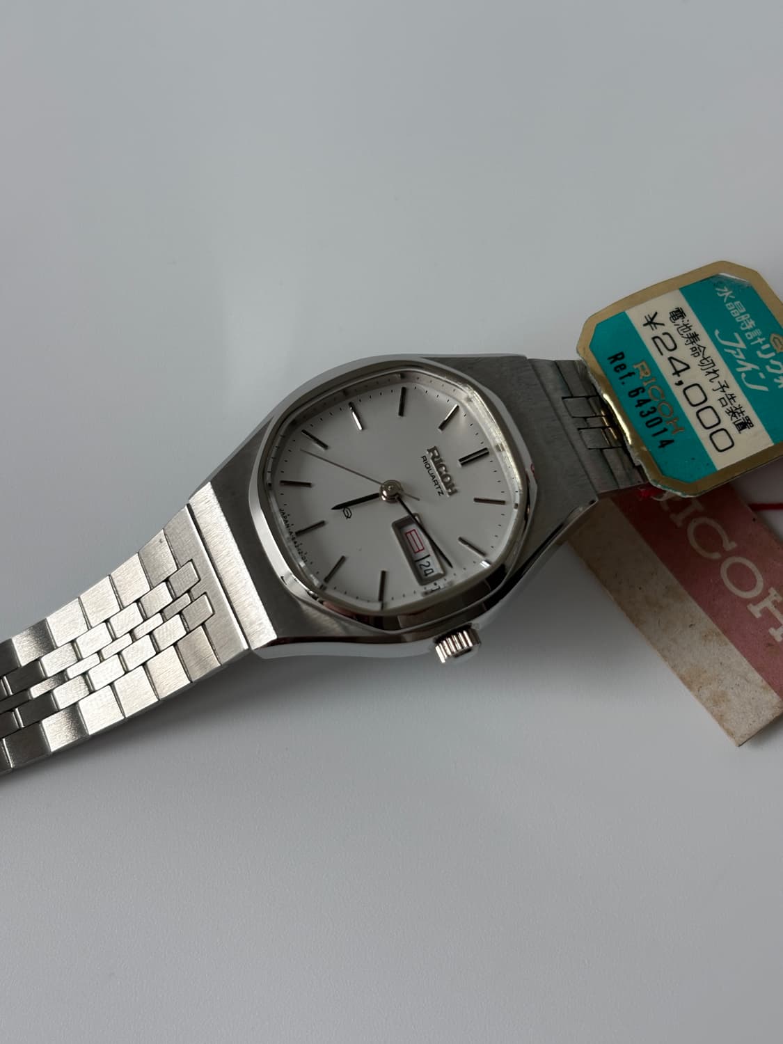 리코 1980년대 빈티지 시계 실버 쿼츠 여성 데드스탁 상품이미지3