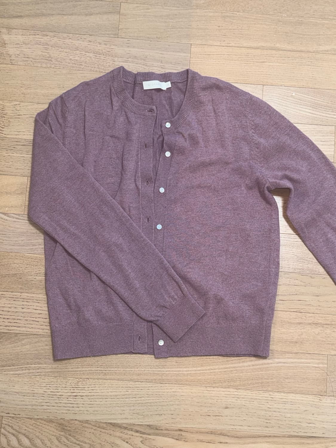 지오다노 자색고구마색 가디건(보풀x) 상품이미지1