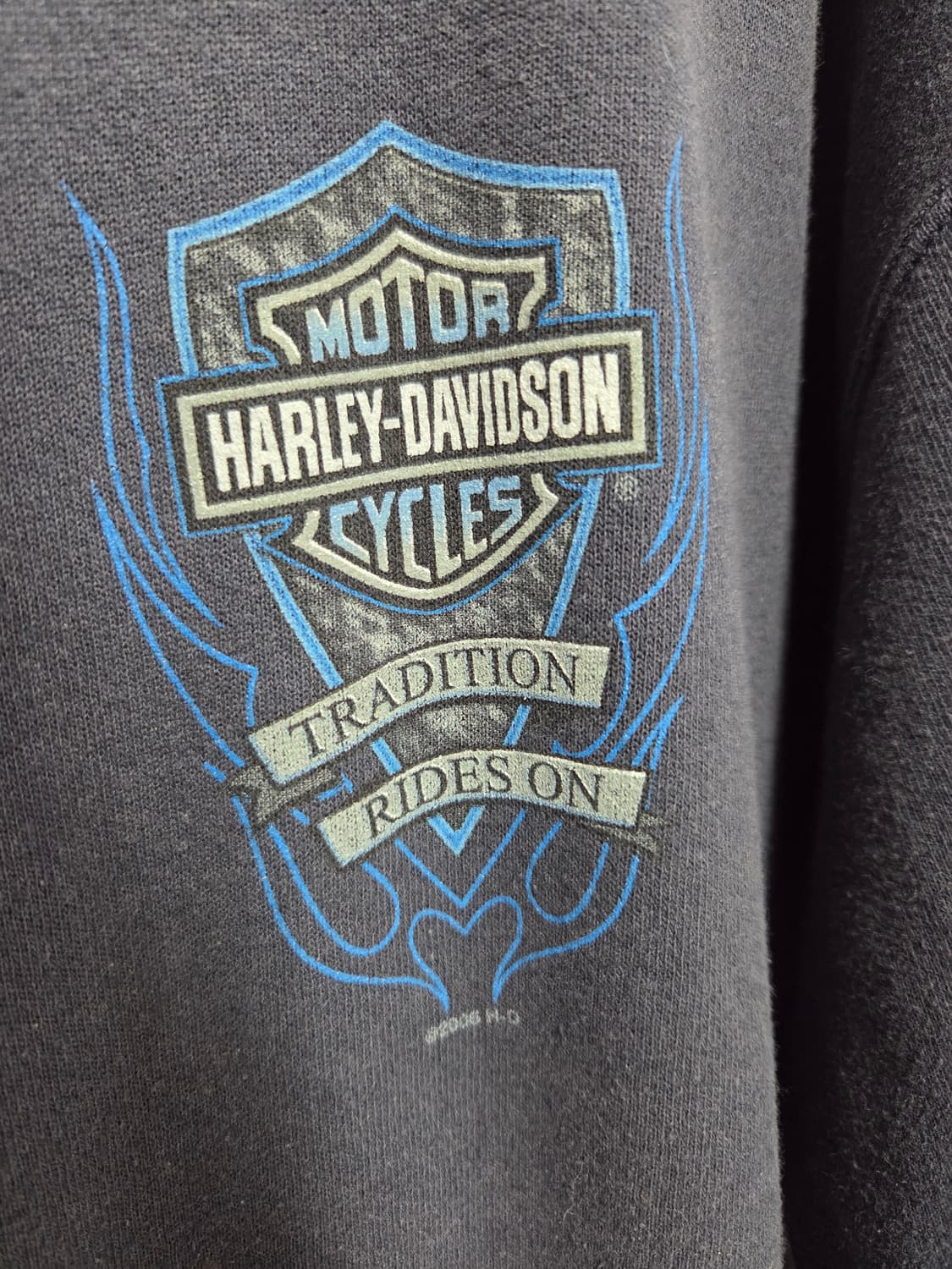 00s 할리데이비슨 블루플레임 집업 상품이미지5