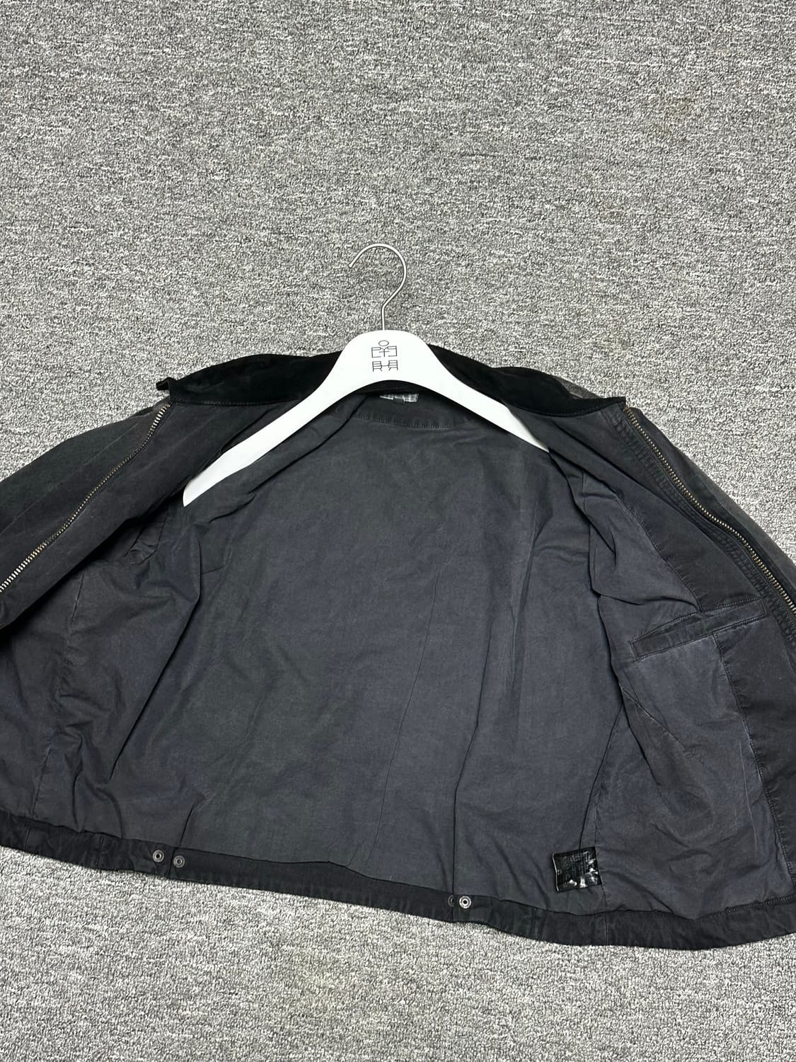 폴리테루 패디드 워크 자켓 다크 퍼플 잉크 (레더 카라) 상품이미지2