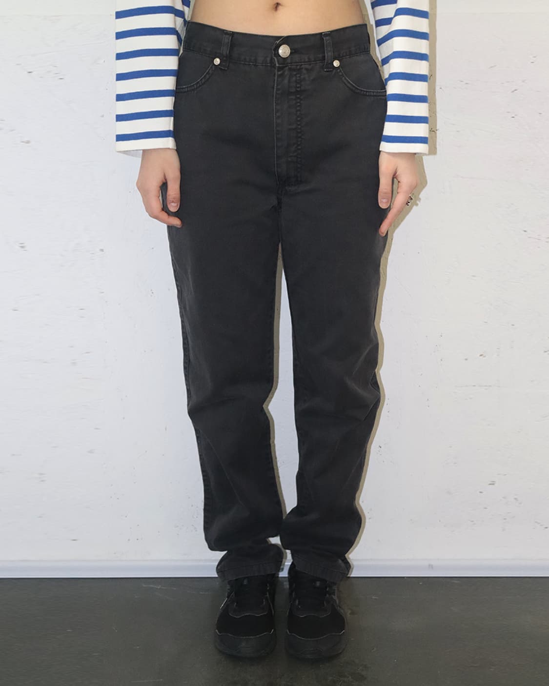 베르사체 배기핏 블랙 데님 진 상품이미지1